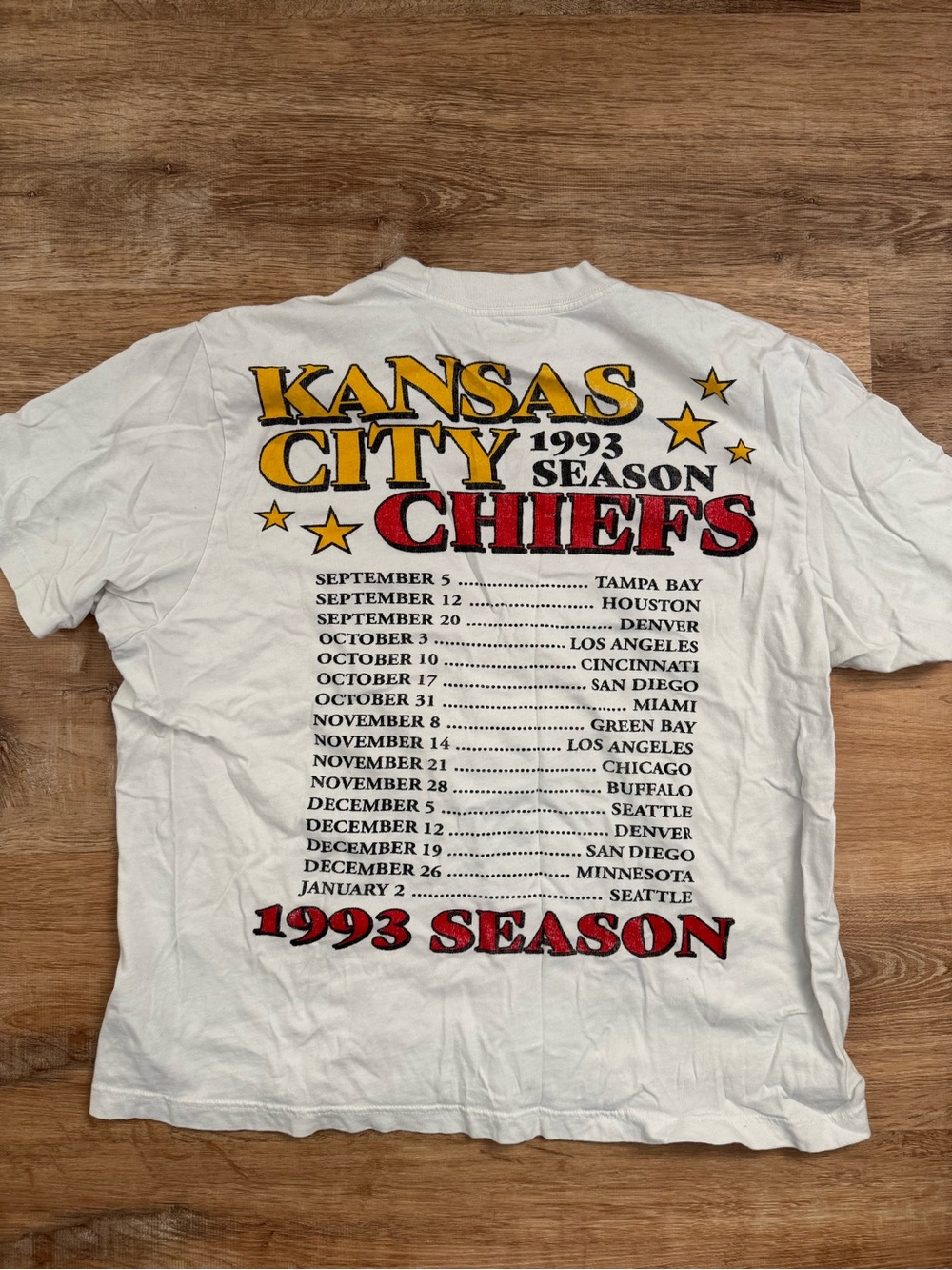 Abercrombie & Fitch White Kansas City Chiefs 1993 Champions Tee - Picture 3 of 3